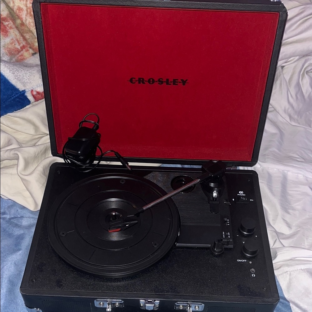 Crosley Black and Red Record Player
